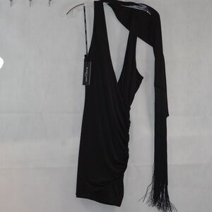 Marciano Guess Black Dress with Scarf SZ L NWT